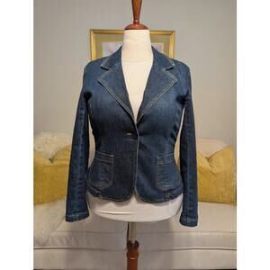 Talbots Women’s Stretch Denim Jean Jacket – Size 12